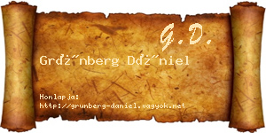 Grünberg Dániel névjegykártya